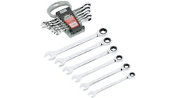 ARES 6-pc 120-Tooth Metric Non-Slip Ratcheting Wrench Set, No. 35021