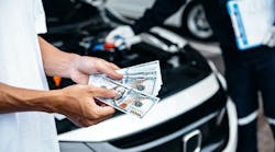 Paying for car repair with cash