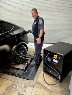 Figure 6 &ndash; Starting a ReJoule EIS test on a Tesla Model Y