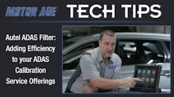 Motor Age Tech Tip - Autel ADAS Filter: Adding Efficiency to your ADAS Calibration Service Offerings